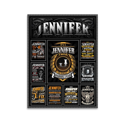 JENNIFER Personalized Sponge Floor Mat – Custom Printed Home Decor 13K1-AR2