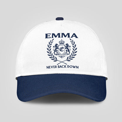 Never Back Down Blue And White Cap EMMA 13K1 C59PF