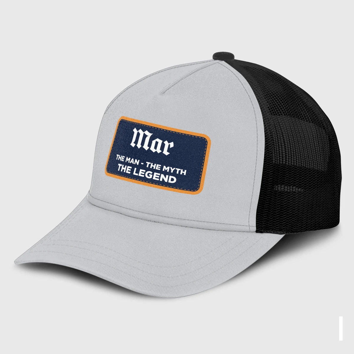 The Man The Myth The Legend Gray Mesh Cap MAR 13K1 C204PF