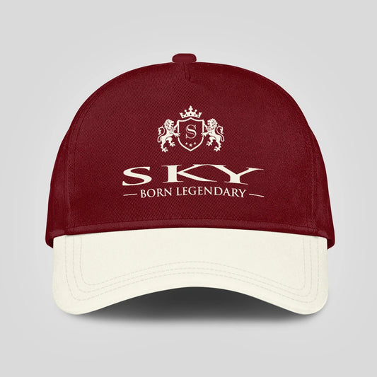 Born Legendary Burgundy And Beige Cap SKY 13K1 C181PF