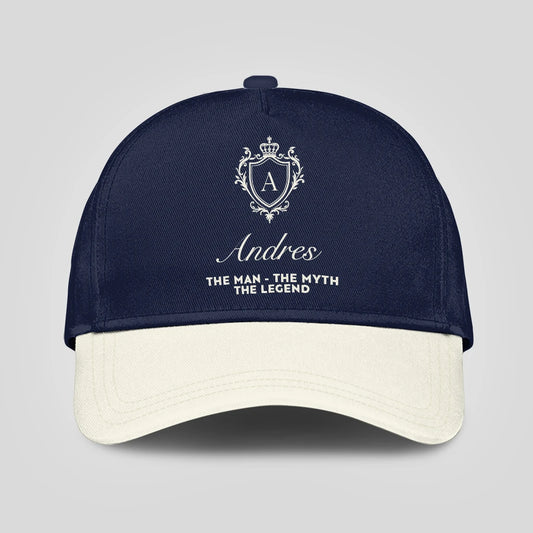 The Man The Myth The Legend Navy And Beige Cap ANDRES 13K1 C145PF