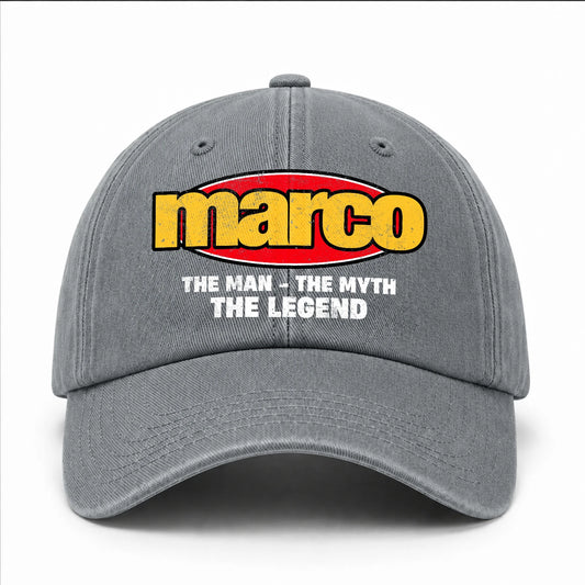 The Man The Myth The Legend Vintage Logo Washed Cap MARCO 13K1 C162PF