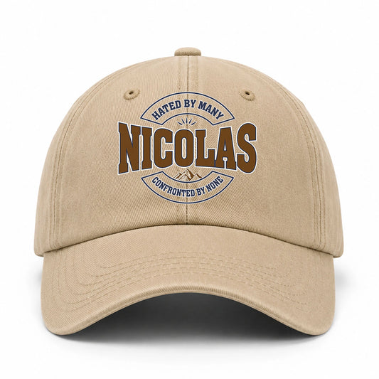 Hated By Many Confronted By None Washed Cap NICOLAS 13K1 C36PF