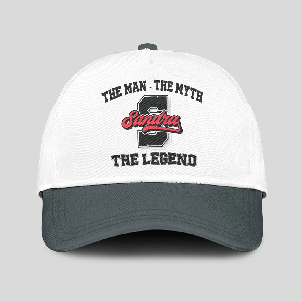 The Man The Myth The Legend Custom Initial Letter And Name Cap SANDRA 13K1 C38PF
