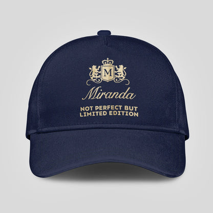 Not Perfect But Limited Edition Crest Logo Navy Cap MIRANDA 13K1 C160PF