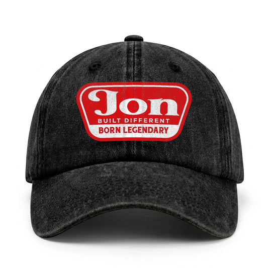 Built Different Born Legendary Red Logo Washed Cap JON 13K1 C63PF