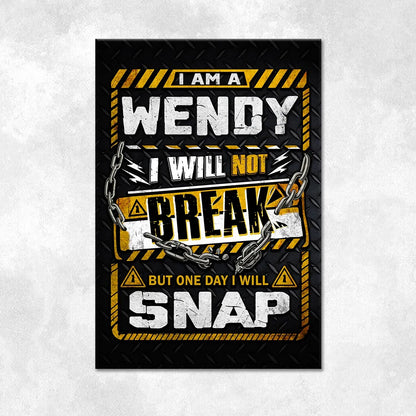 WENDY Motivational Rug – Black & Yellow Quote Carpet for Living Room 13K1-AR1