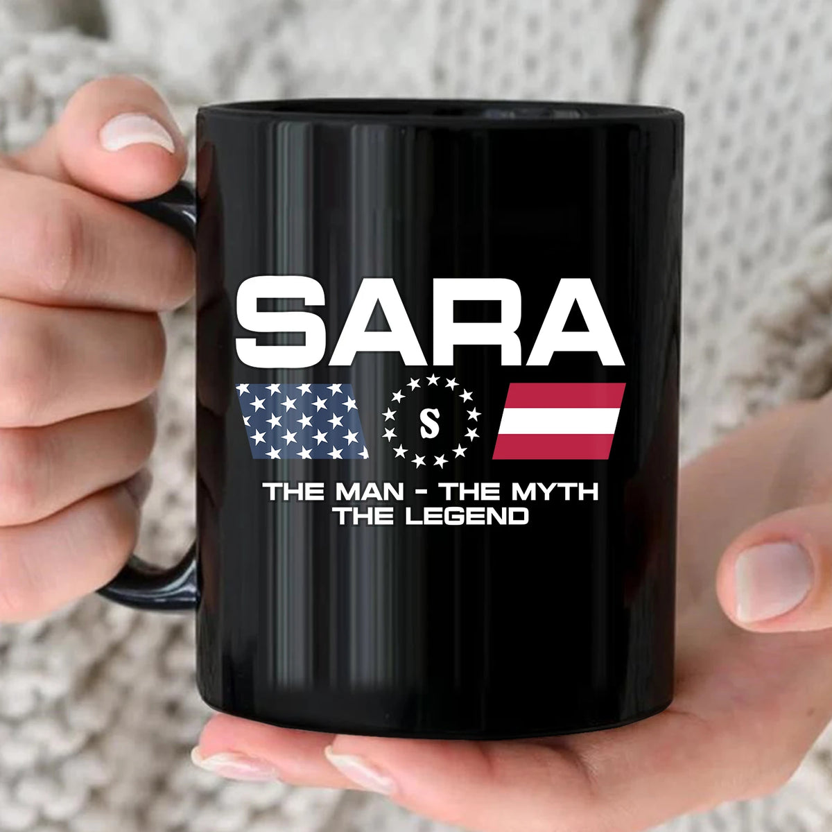The Man The Myth The Legend Us Flag Mug SARA 13K1 MG23