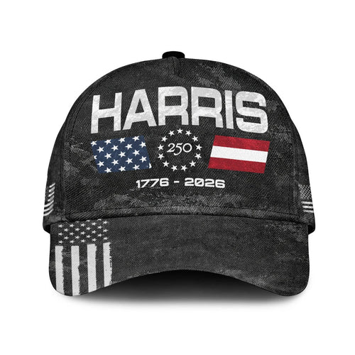 HARRIS 13K1-C13PF 250th Anniversary Patriotic Baseball Cap 1776–2026
