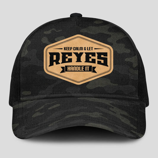 Keep Calm & Let Your Name Handle It Dark Camo Mesh Cap REYES 13K1 C195PF