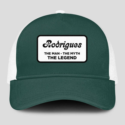 The Man The Myth The Legend Green And White Mesh Cap RODRIGUES 13K1 C198PF