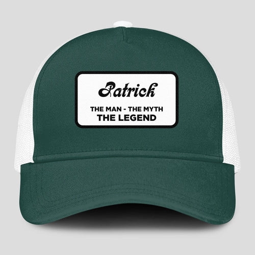 The Man The Myth The Legend Green And White Mesh Cap PATRICK 13K1 C198PF