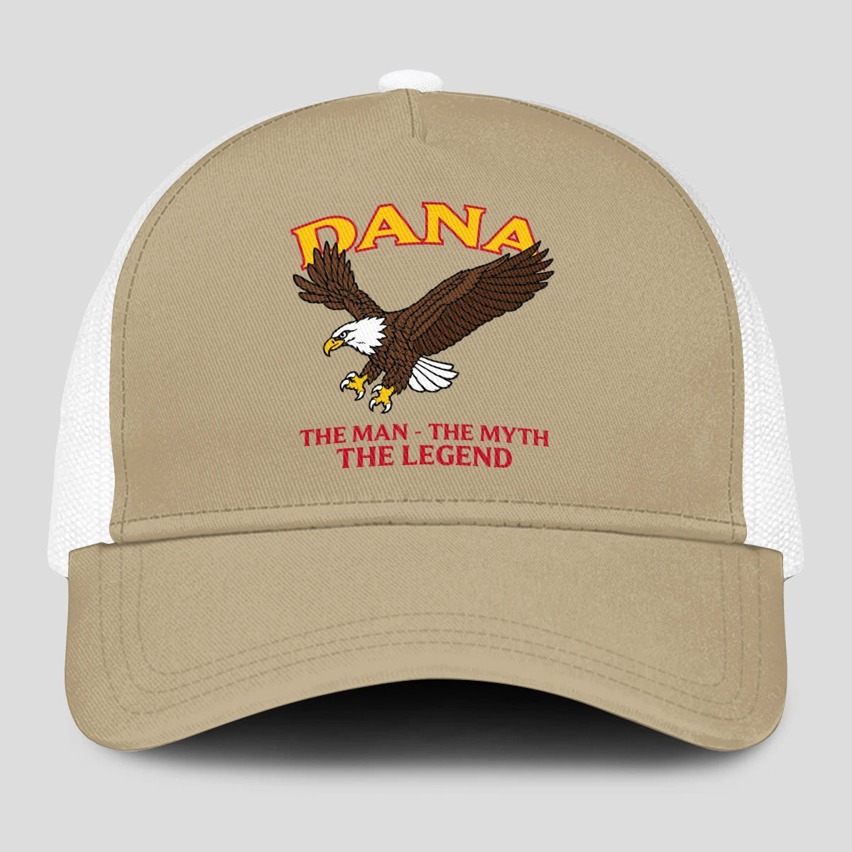 The Man The Myth The Legend Eagle Khaki Mesh Cap DANA 13K1 C210PF