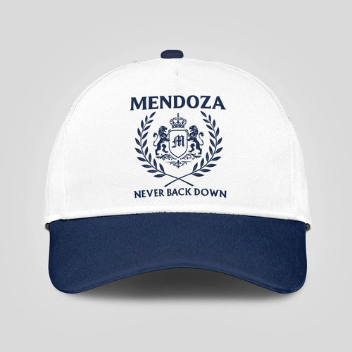 Never Back Down Blue And White Cap MENDOZA 13K1 C59PF