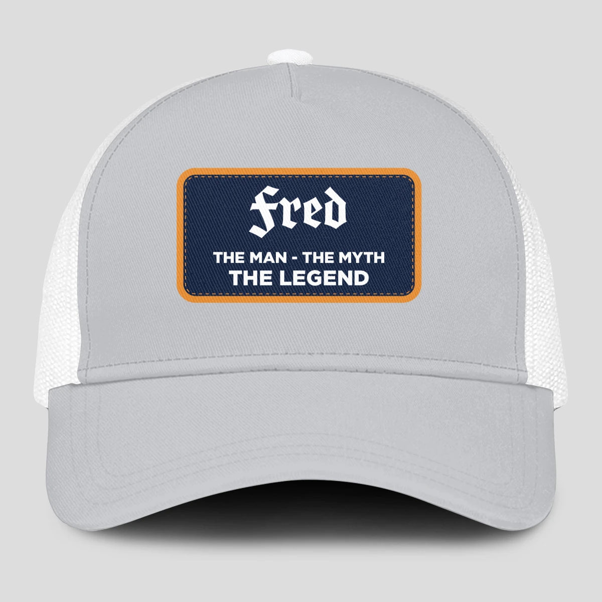 The Man The Myth The Legend Gray Mesh Cap FRED 13K1 C204PF