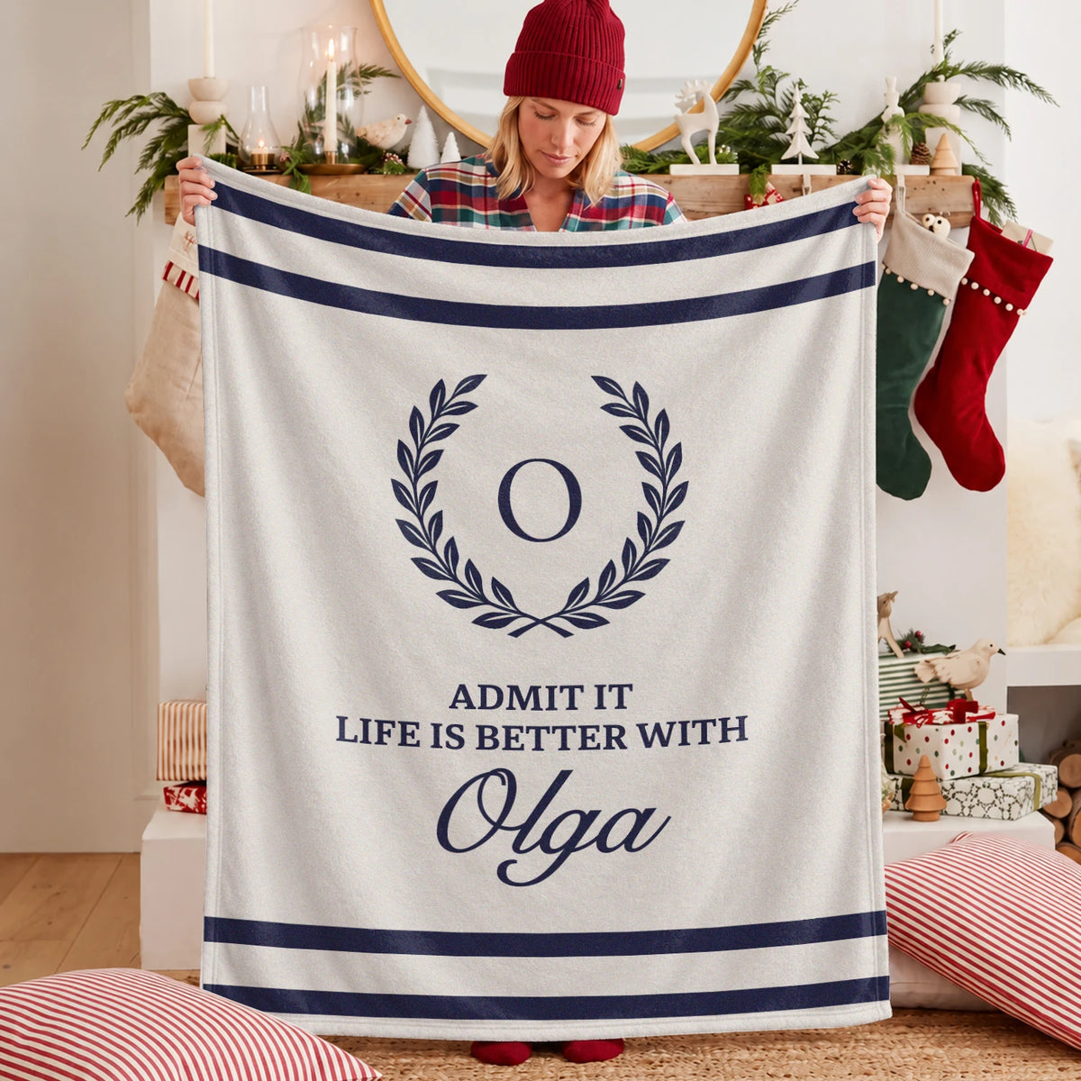 Admit It Life Is Better With Your Name Vintage Fleece Blanket OLGA 13K1 BK40