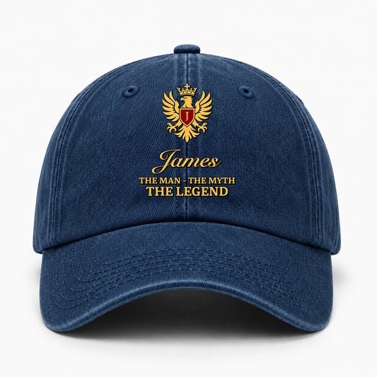 The Man The Myth The Legend King Eagle Washed Cap JAMES 13K1 C149PF