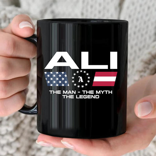 The Man The Myth The Legend Us Flag Mug ALI 13K1 MG23