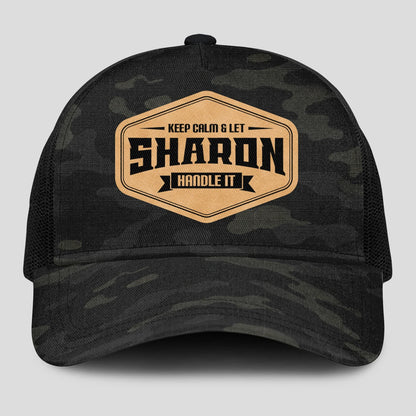 Keep Calm & Let Your Name Handle It Dark Camo Mesh Cap SHARON 13K1 C195PF