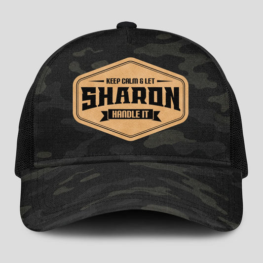 Keep Calm & Let Your Name Handle It Dark Camo Mesh Cap SHARON 13K1 C195PF