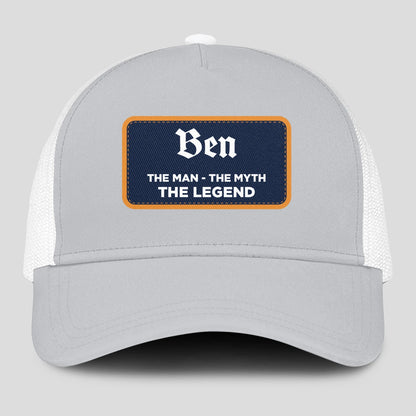 The Man The Myth The Legend Gray Mesh Cap BEN 13K1 C204PF
