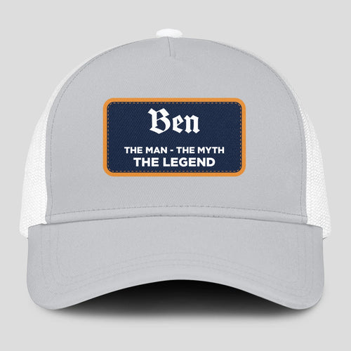 The Man The Myth The Legend Gray Mesh Cap BEN 13K1 C204PF