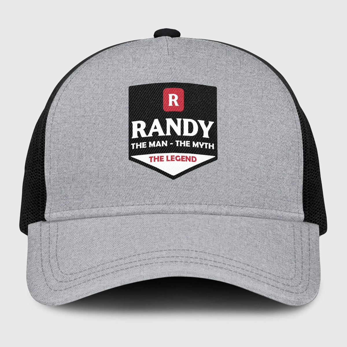 The Man The Myth The Legend Gray Mesh Cap RANDY 13K1 C189PF