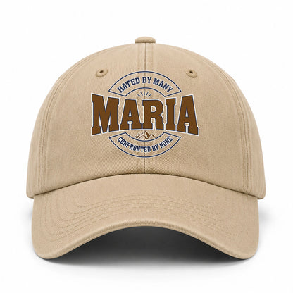 Hated By Many Confronted By None Washed Cap MARIA 13K1 C36PF