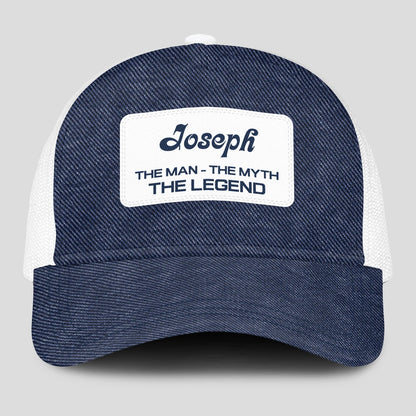 The Man The Myth The Legend Blue Denim Mesh Cap JOSEPH 13K1 C194PF