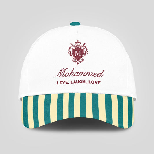 Live Laugh Love Green And Yellow Royal Cap MOHAMMED 13K1 C122PF