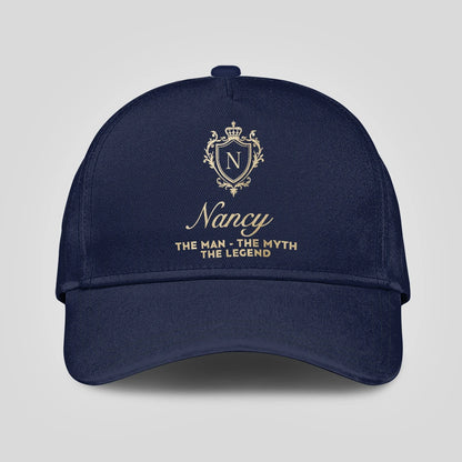 The Man The Myth The Legend Golden Navy Cap NANCY 13K1 C138PF