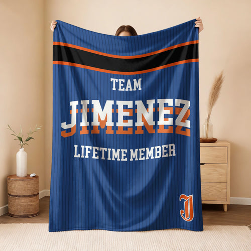Team Your Name Lifetime Member Basketball Fleece Blanket JIMENEZ 13K1 BK47