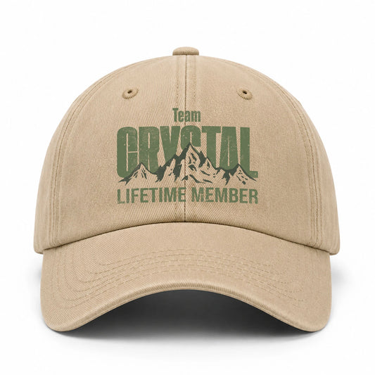 Team Your Name Lifetime Member Mountain Cap CRYSTAL 13K1 C58PF