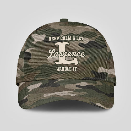 Keep Calm & Let Your Name Handle It Camo Cap LAWRENCE 13K1 C174PF