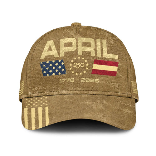 APRIL 13K1-C14PF 250th Anniversary Patriotic Baseball Cap 1776–2026