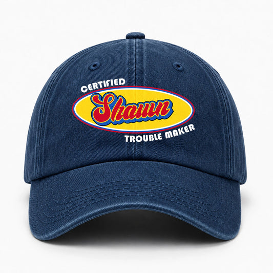 Certified Your Name Trouble Maker Washed Cap SHAWN 13K1 C73PF