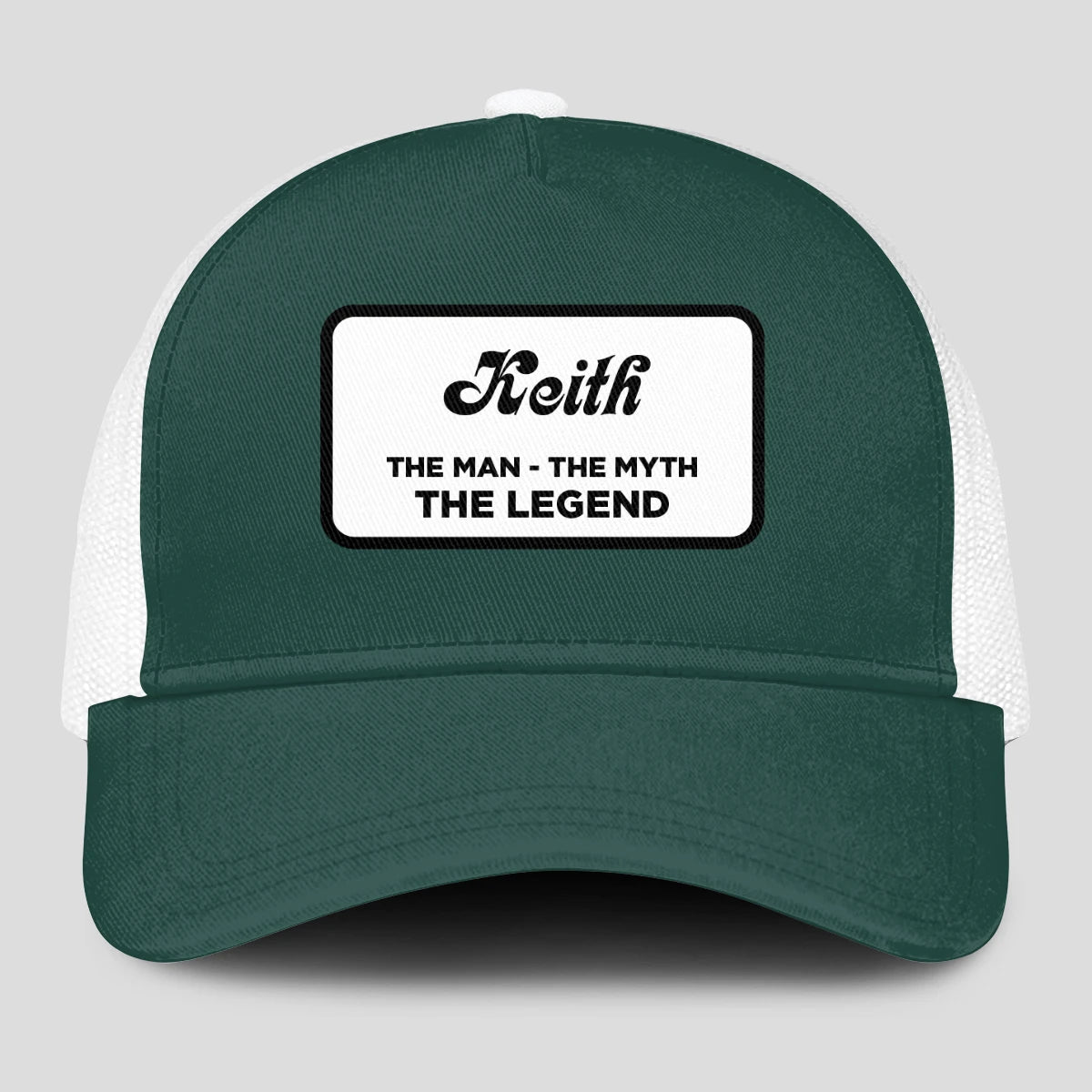 The Man The Myth The Legend Green And White Mesh Cap KEITH 13K1 C198PF