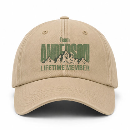 Team Your Name Lifetime Member Mountain Cap ANDERSON 13K1 C58PF