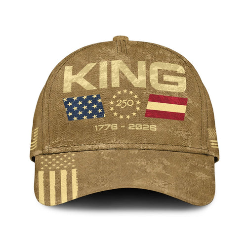 KING 13K1-C14PF 250th Anniversary Patriotic Baseball Cap 1776–2026