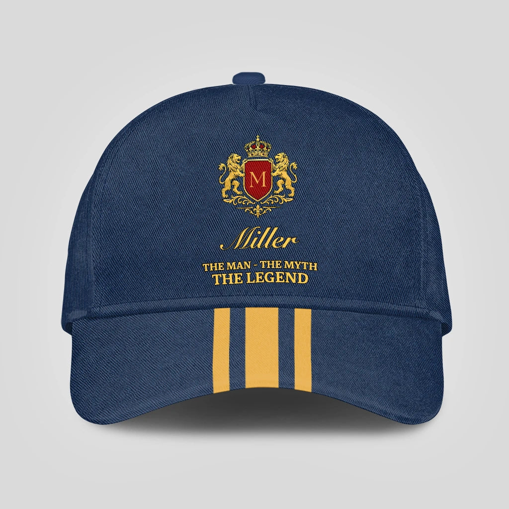 The Man The Myth The Legend Luxury Logo Striped Cap MILLER 13K1 C143PF