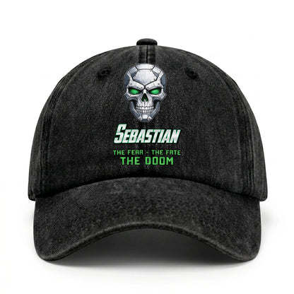 The Fear The Fate The Doom Skull Washed Cap SEBASTIAN 13K1 C99PF