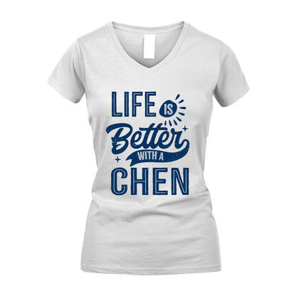 CHEN 13K1-116 Personalized Name Quote T-Shirt Life Is Better With Unisex Gift