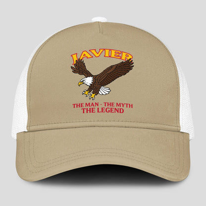 The Man The Myth The Legend Eagle Khaki Mesh Cap JAVIER 13K1 C210PF