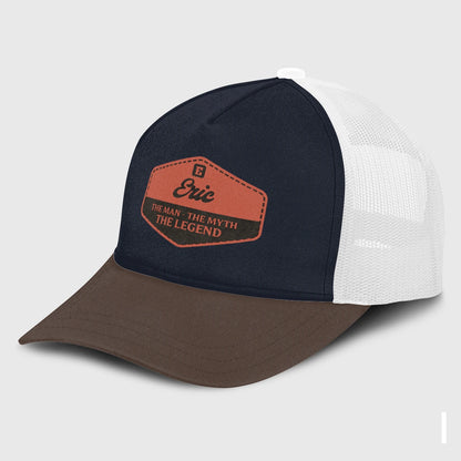 The Man The Myth The Legend Navy And Brown Mesh Cap ERIC 13K1 C188PF