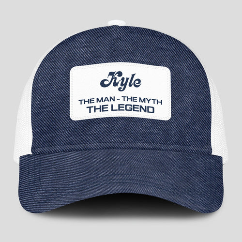 The Man The Myth The Legend Blue Denim Mesh Cap KYLE 13K1 C194PF