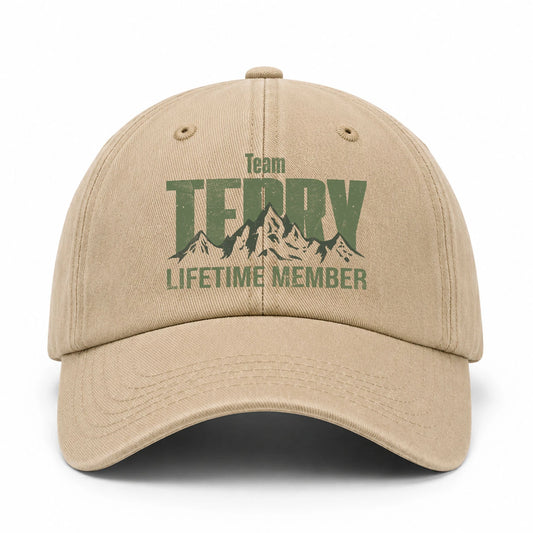 Team Your Name Lifetime Member Mountain Cap TERRY 13K1 C58PF