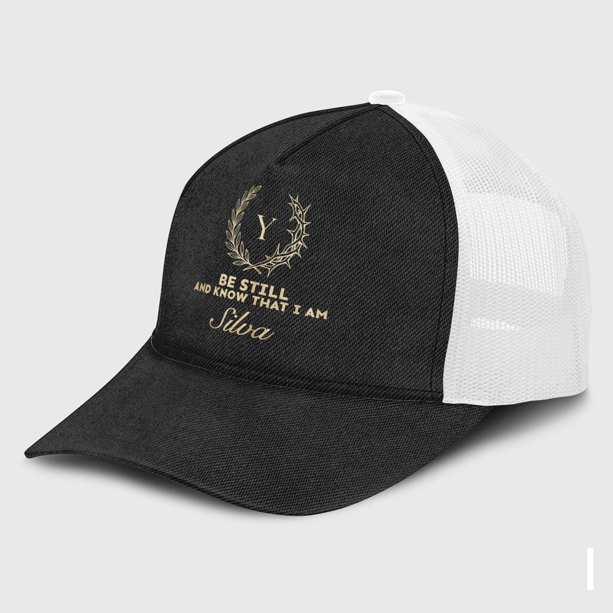 Be Still And Know That I Am Name Black Mesh Cap SILVA 13K1 C202PF
