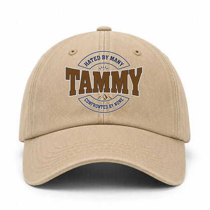 Hated By Many Confronted By None Washed Cap TAMMY 13K1 C36PF