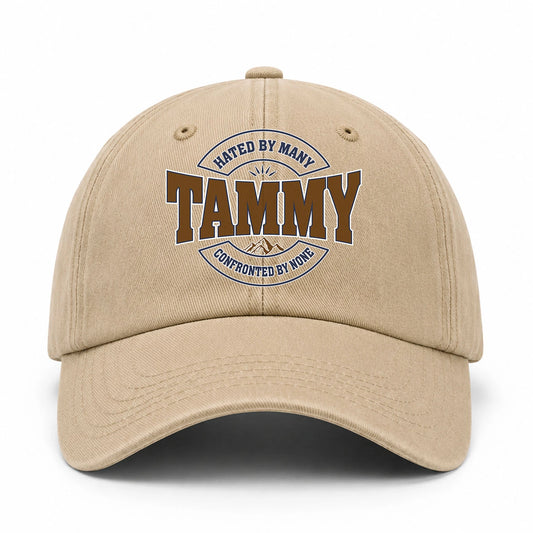 Hated By Many Confronted By None Washed Cap TAMMY 13K1 C36PF
