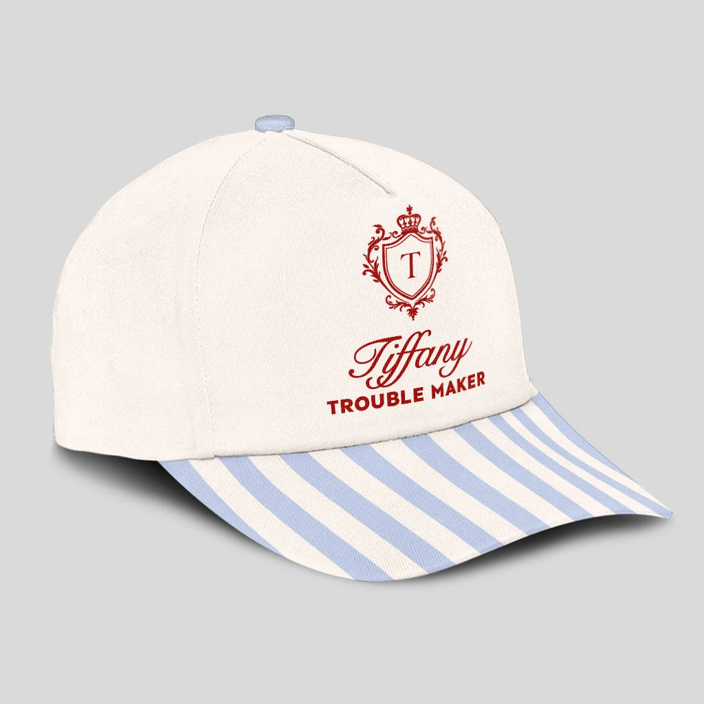 Trouble Maker Stripped Blue Beach Cap TIFFANY 13K1 C74PF